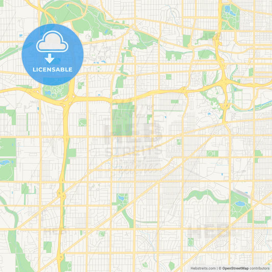 Empty vector map of West Allis, Wisconsin, USA