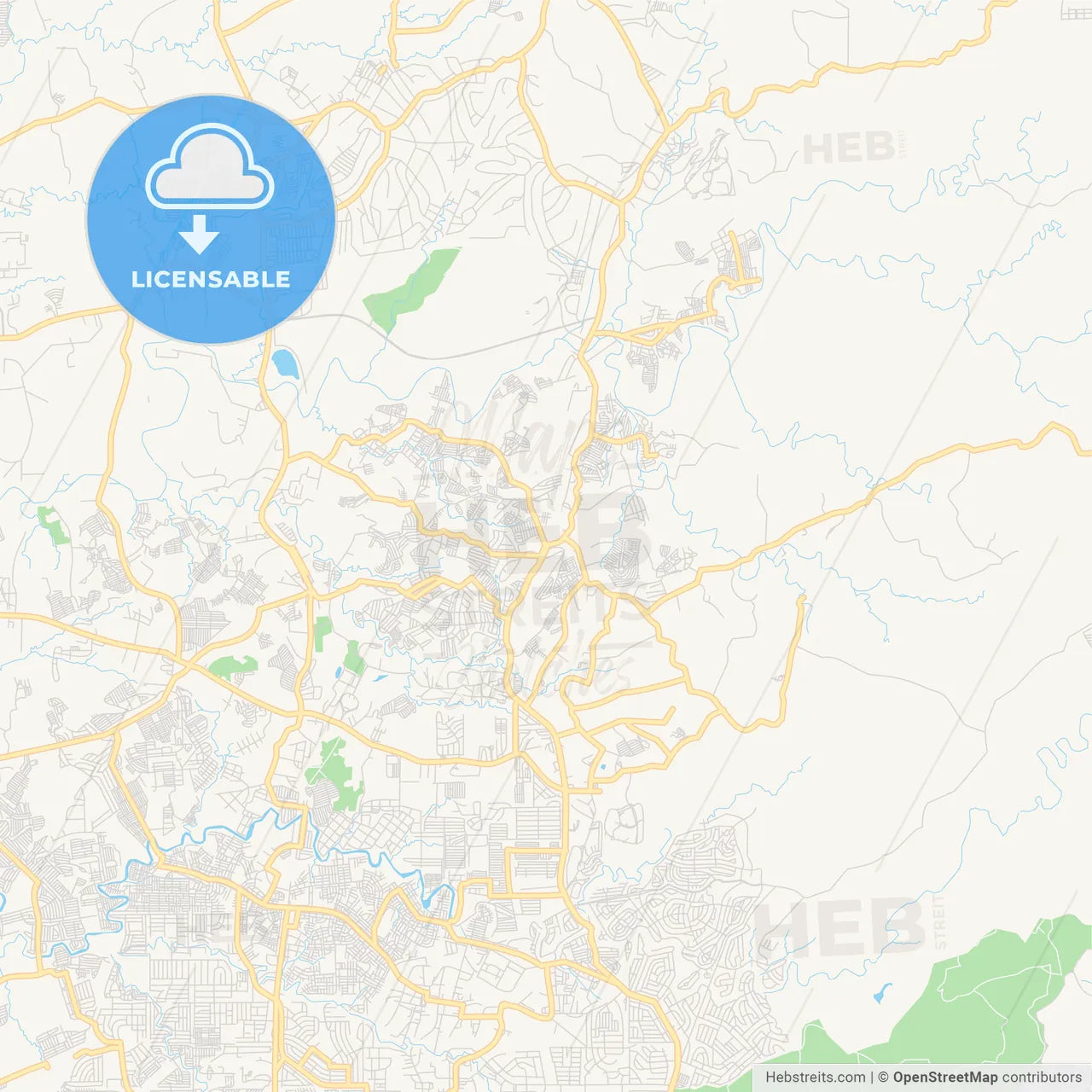 Printable street map of San Jose del Monte, Philippines