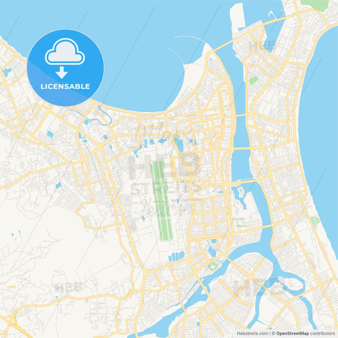 Printable street map of Da Nang, Vietnam