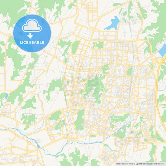 Printable street map of Cheonan, South Korea