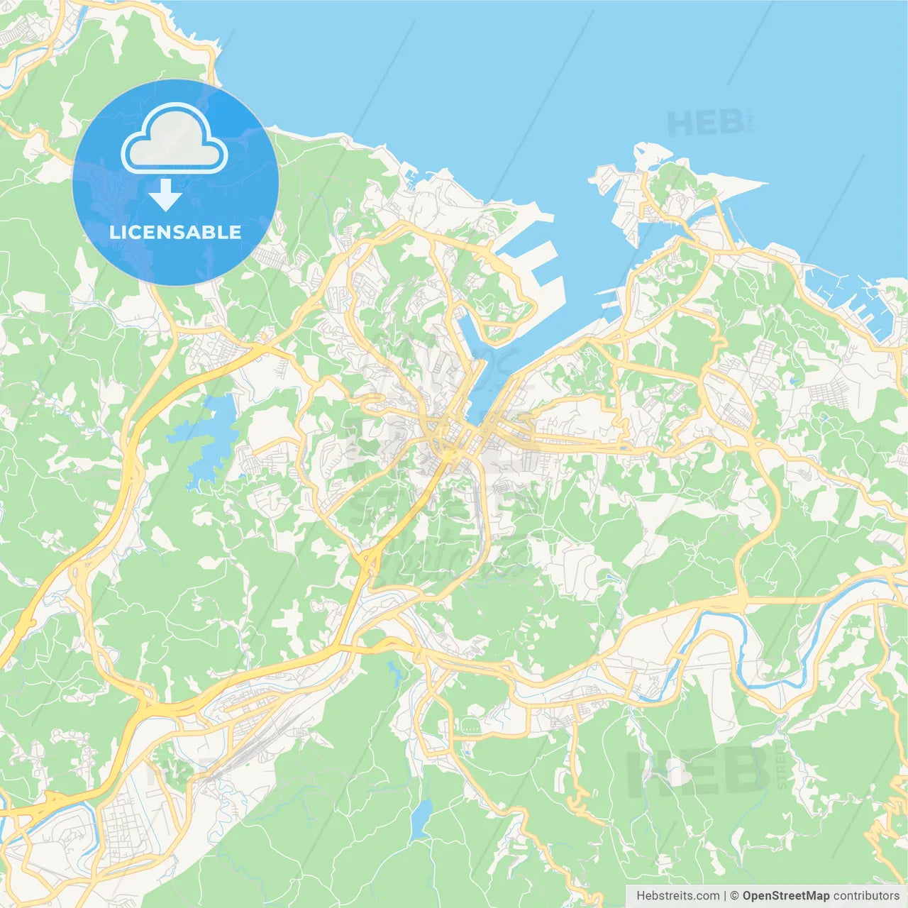 Printable street map of Keelung, Taiwan