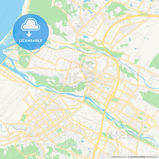 Printable street map of Zhubei, Taiwan