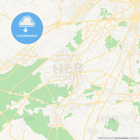 Printable street map of Darayya, Syria