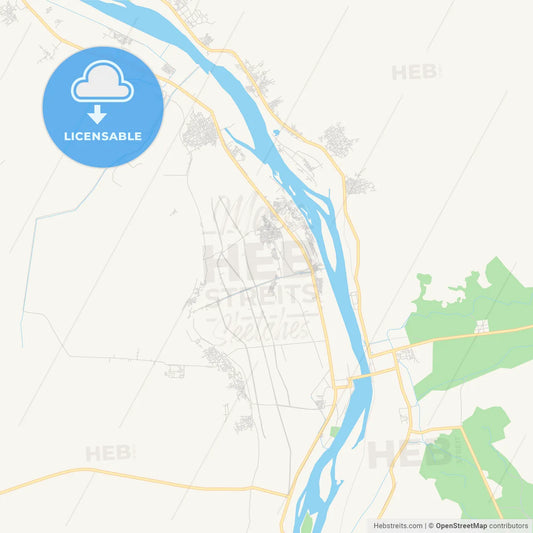 Printable street map of Idfu, Egypt