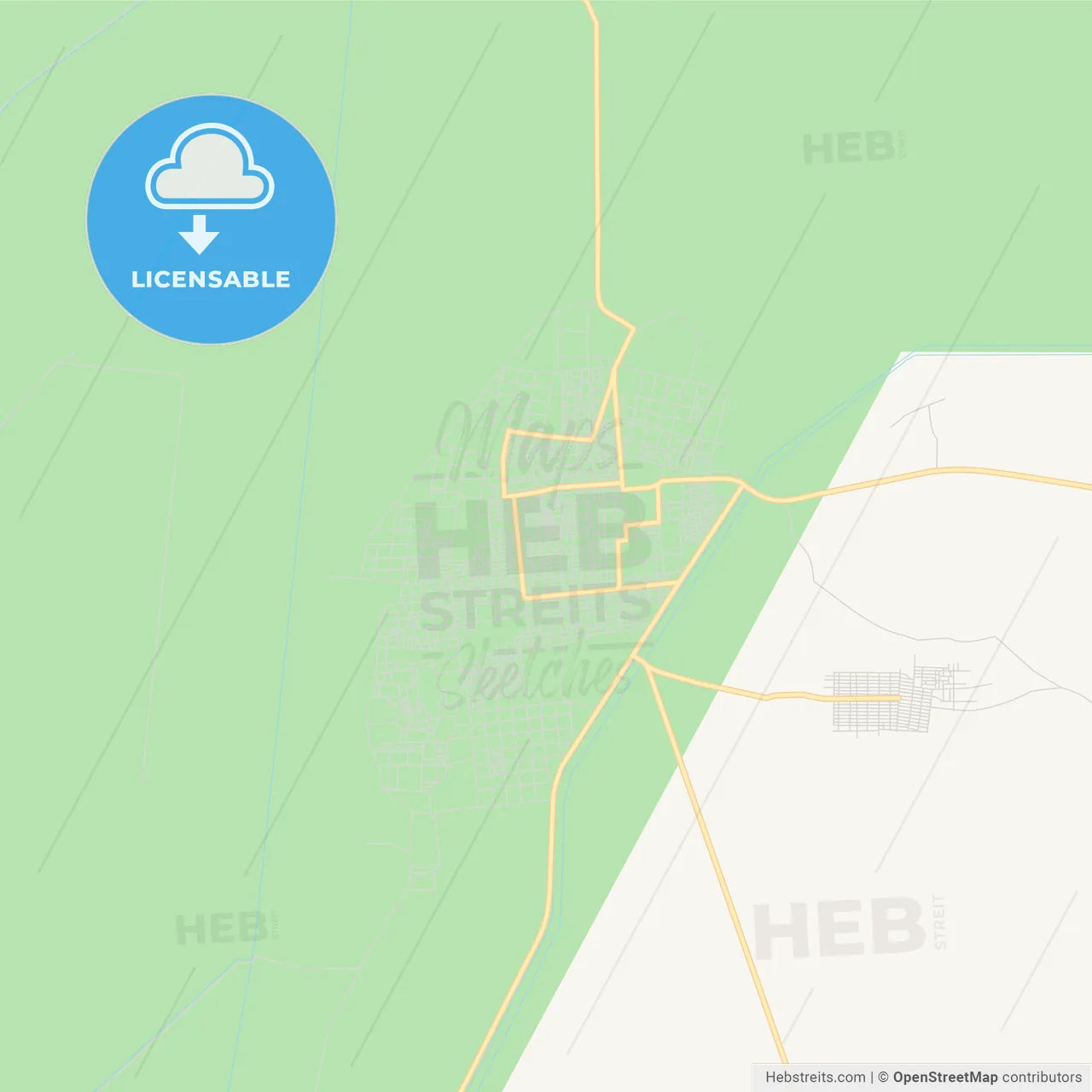 Printable street map of Al Manaqil, Sudan