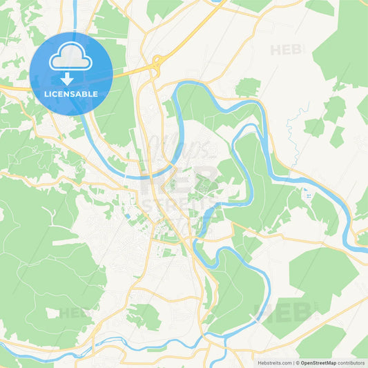 Karlovac , Croatia Vector Map - Classic Colors