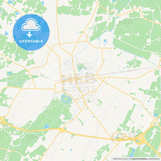 Delmenhorst, Germany Vector Map - Classic Colors