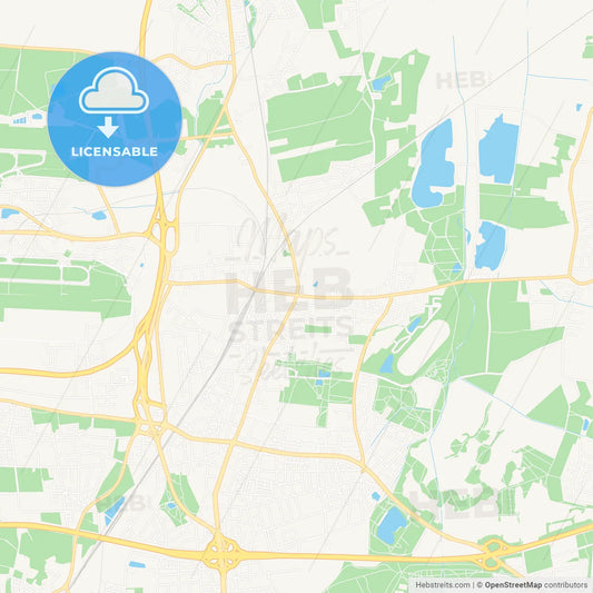 Langenhagen, Germany Vector Map - Classic Colors