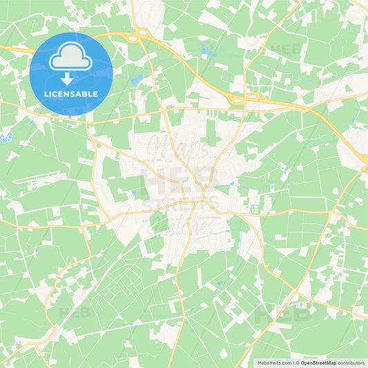 Ganderkesee, Germany Vector Map - Classic Colors