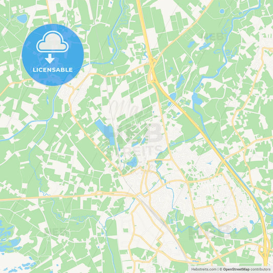 Boxtel, Netherlands Vector Map - Classic Colors