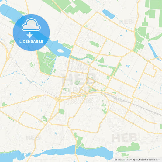 Khmelnytskyi, Ukraine Vector Map - Classic Colors