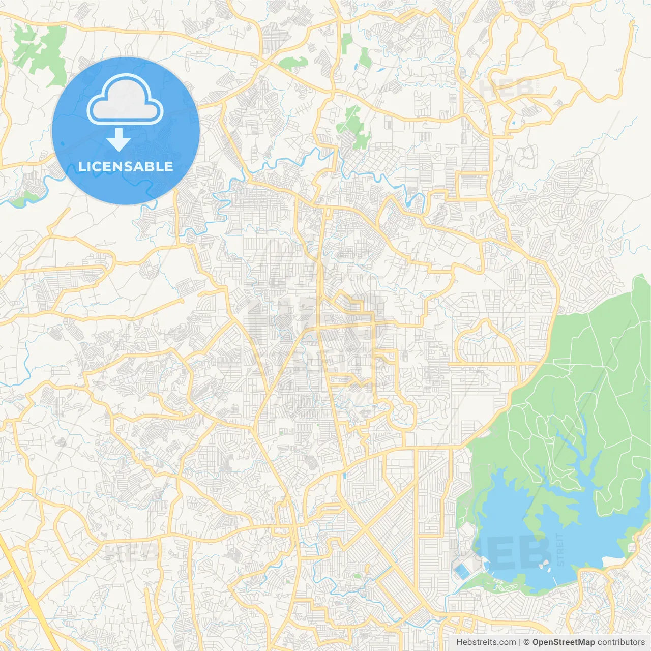 Printable street map of Caloocan, Philippines