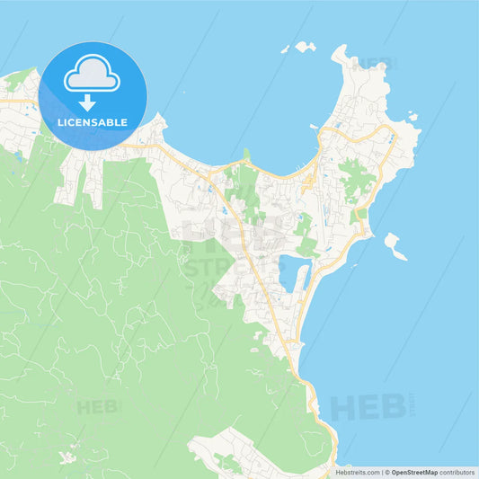 Printable street map of Ko Samui, Thailand