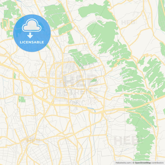 Printable street map of Yuanlin, Taiwan