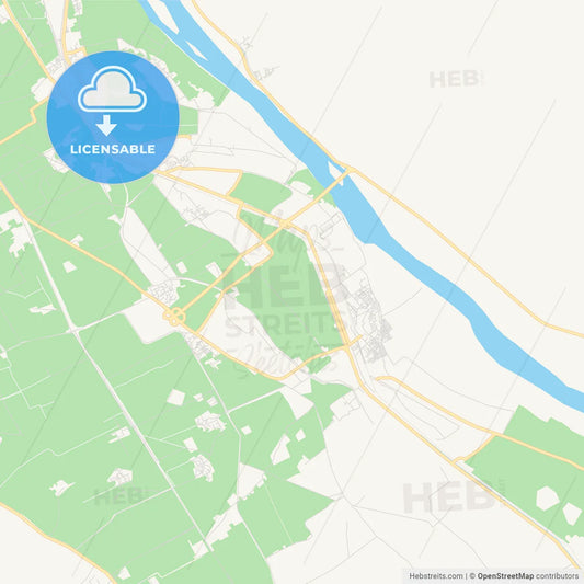 Printable street map of Jirja, Egypt