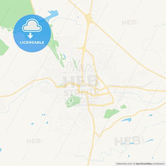 Haskovo, Bulgaria Vector Map - Classic Colors