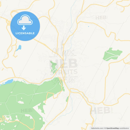 Gabrovo, Bulgaria Vector Map - Classic Colors