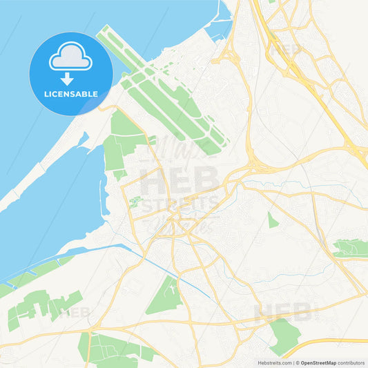 Marignane, France Vector Map - Classic Colors