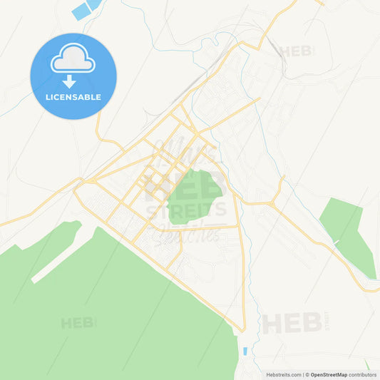 Ridder, Kazakhstan Vector Map - Classic Colors