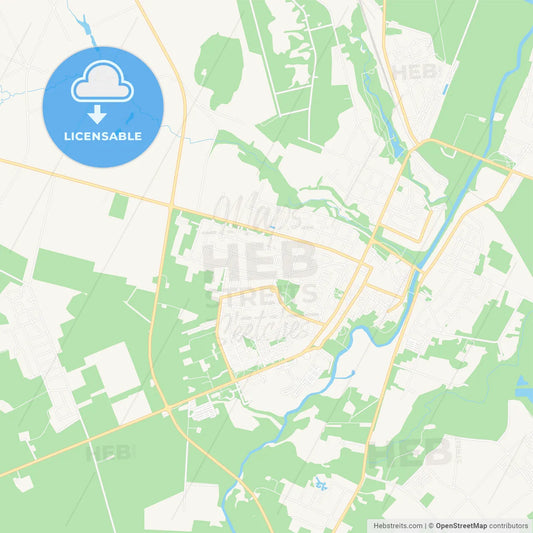 Kedainiai, Lithuania Vector Map - Classic Colors