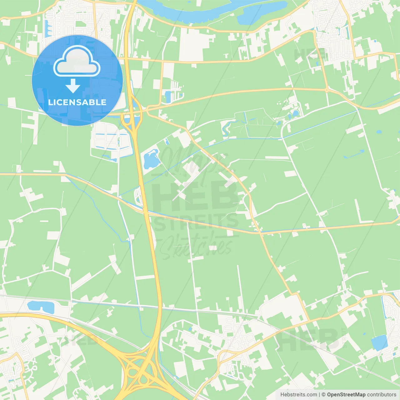 Overbetuwe, Netherlands Vector Map - Classic Colors