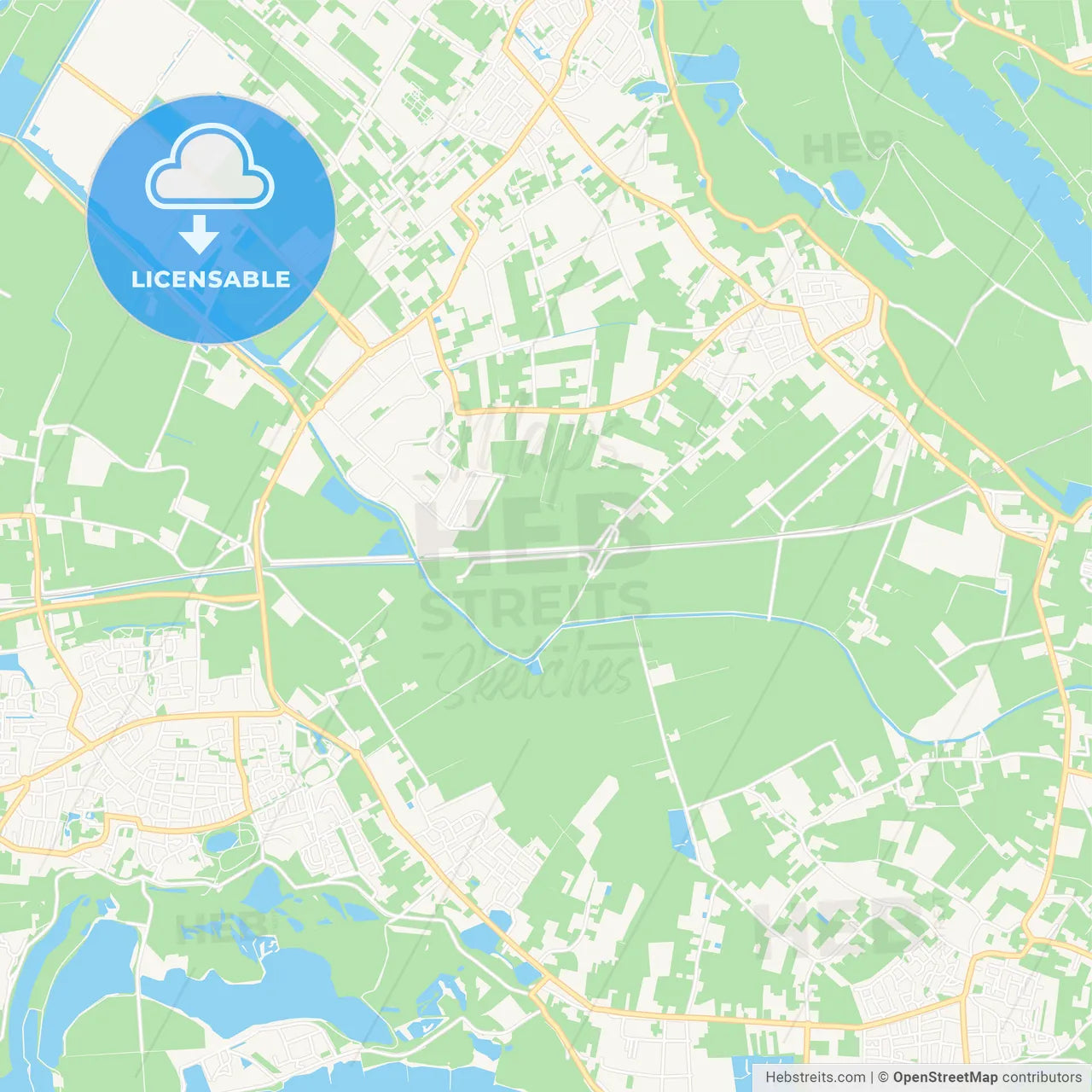 Lingewaard, Netherlands Vector Map - Classic Colors