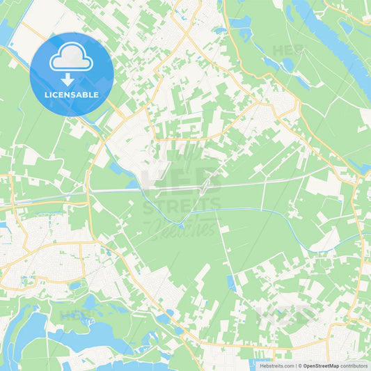 Lingewaard, Netherlands Vector Map - Classic Colors