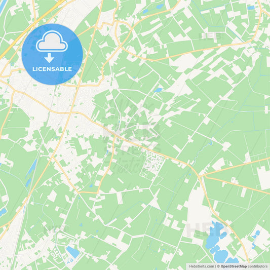 Echt-Susteren, Netherlands Vector Map - Classic Colors