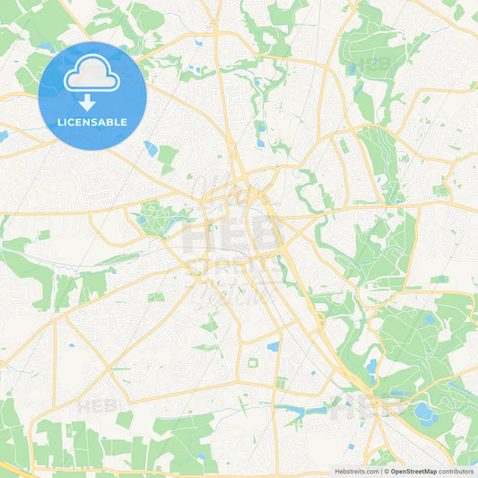 Bolton, England Vector Map - Classic Colors