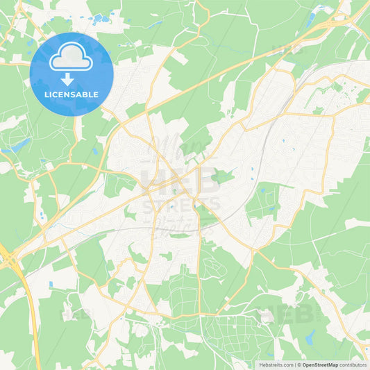 Brentwood, England Vector Map - Classic Colors