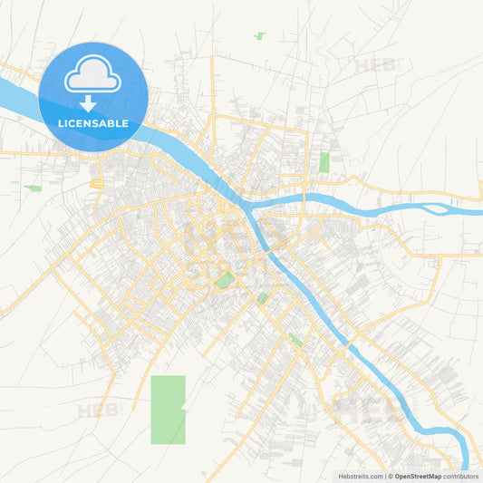 Printable street map of Pontianak, Indonesia