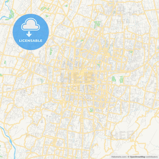 Printable street map of Yogyakarta, Indonesia