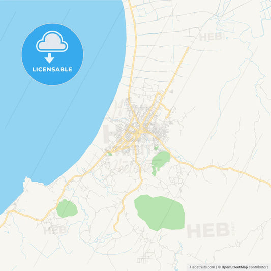 Printable street map of Singkawang, Indonesia