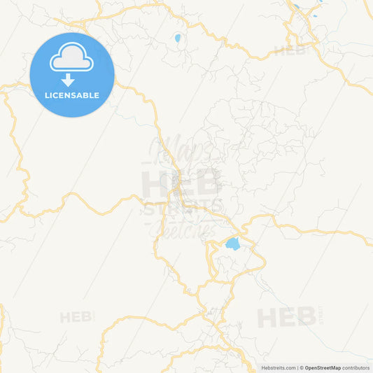 Printable street map of Sawahlunto, Indonesia