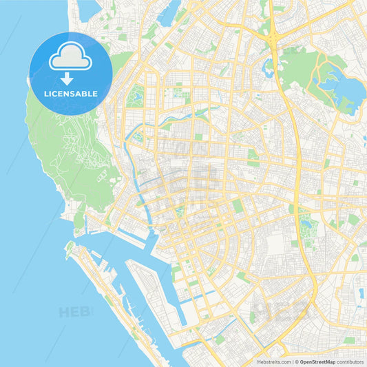 Printable street map of Kaohsiung, Taiwan
