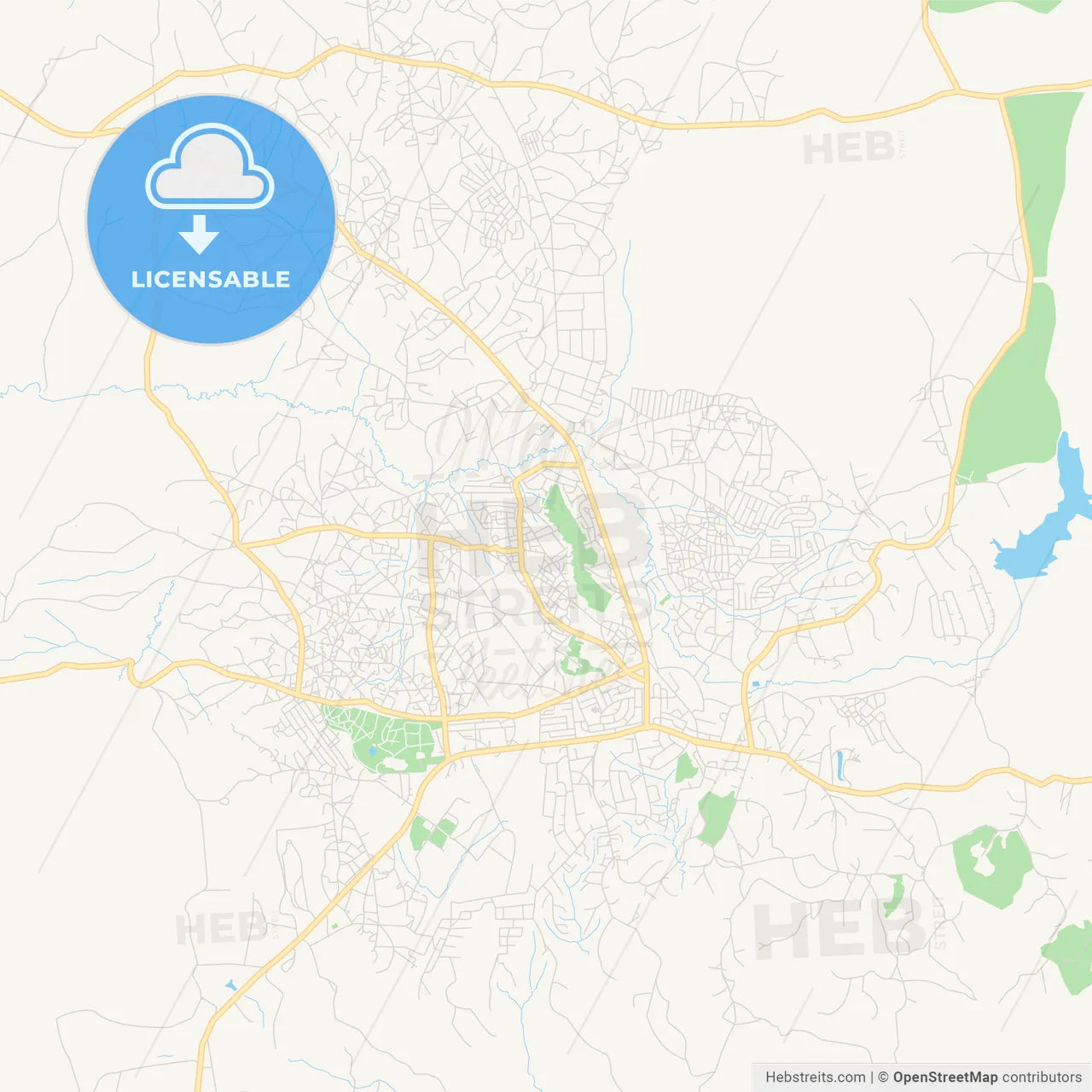 Printable street map of Mzuzu, Malawi