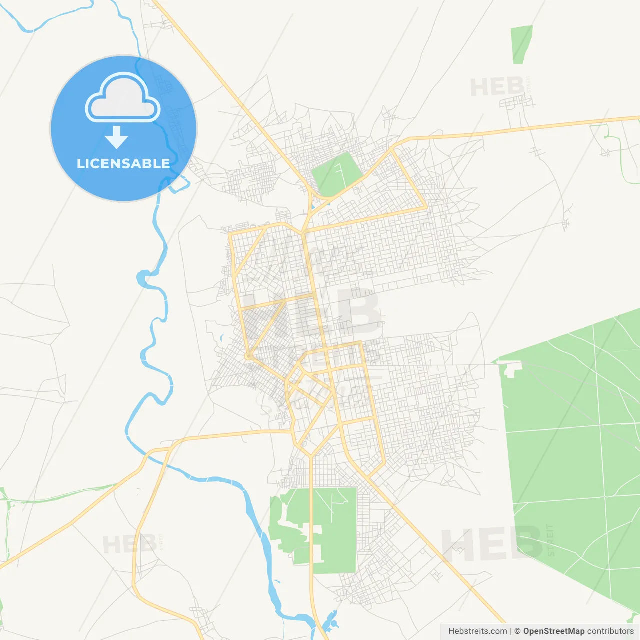 Printable street map of Maradi, Niger