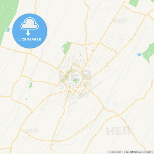 Bjelovar , Croatia Vector Map - Classic Colors