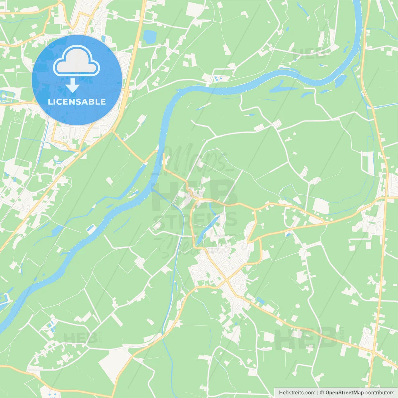 Bronckhorst, Netherlands Vector Map - Classic Colors