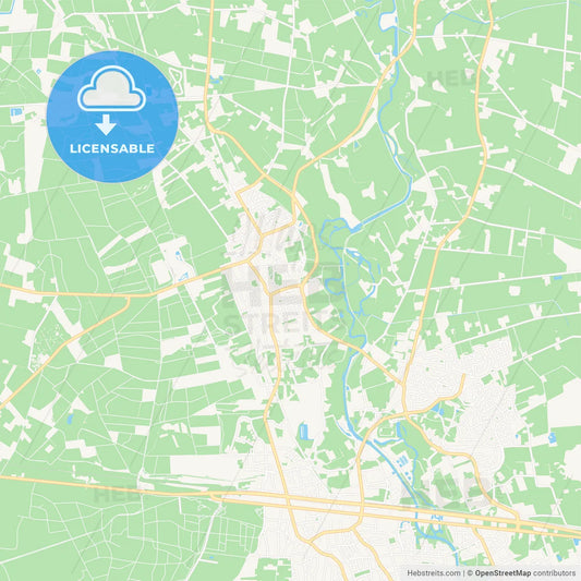 Hellendoorn, Netherlands Vector Map - Classic Colors