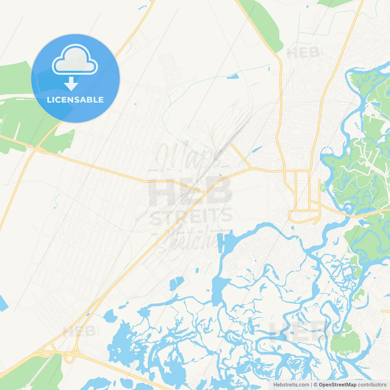 Novomoskovsk, Ukraine Vector Map - Classic Colors