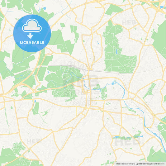 Colchester, England Vector Map - Classic Colors