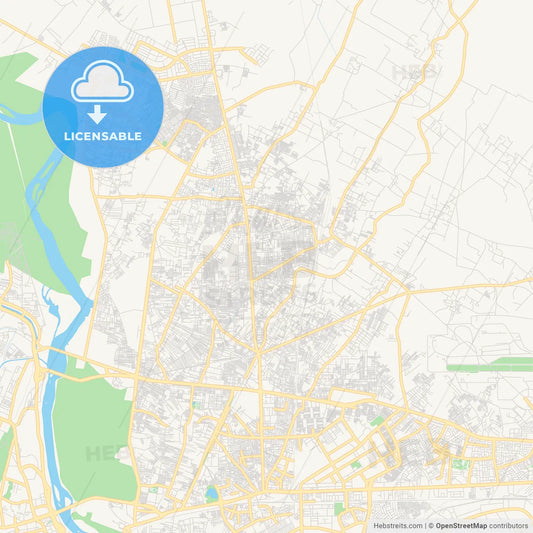 Printable street map of Loni, India