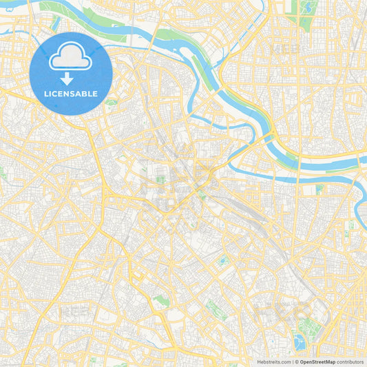 Printable street map of Kita, Japan