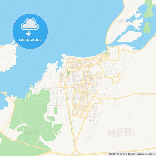 Printable street map of Al-Thawrah, Syria