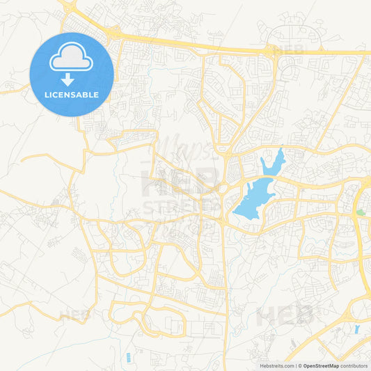 Printable street map of Abuja, Nigeria