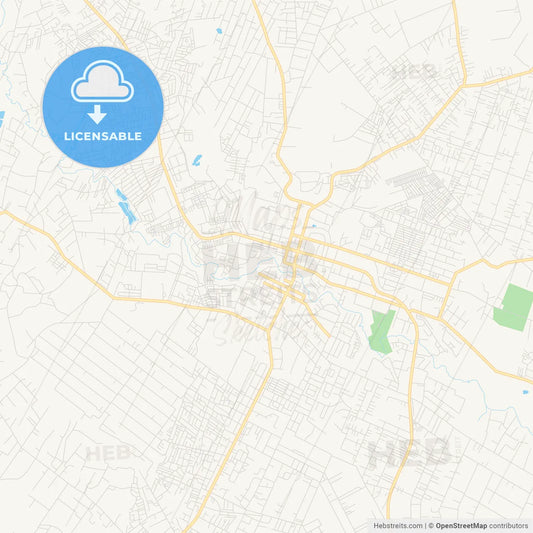 Printable street map of Eldoret, Kenya