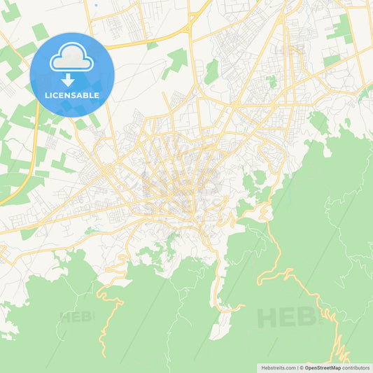 Printable street map of Blida, Algeria