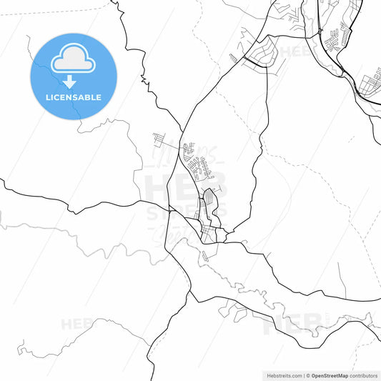 Vector PDF map of Cua, Venezuela