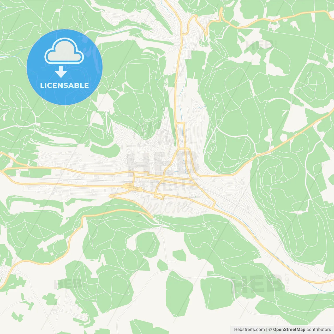 Albstadt, Germany Vector Map - Classic Colors